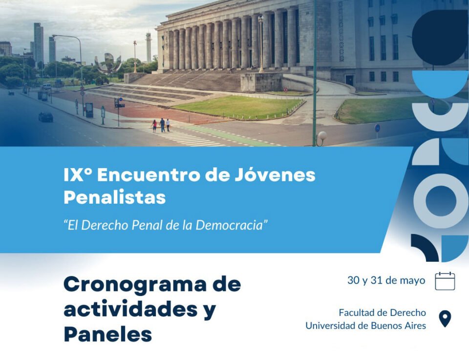 IX Encuentro de Jóvenes Penalistas AAPDP - Cronograma